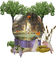 Fairy on sphere - Bezmaksas animēts GIF