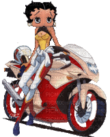 betty boop biker bp - Безплатен анимиран GIF