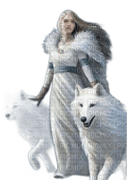 loly33 femme loup hiver - 無料png