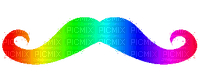 Rainbow Mustache - PNG gratuit