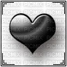 black and white heart - PNG gratuit