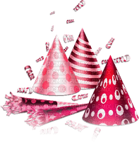 soave deco birthday hat pink - 免费PNG