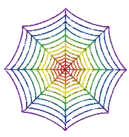 Rainbow Spiderweb - Gratis animeret GIF