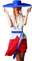 Woman France Blue White Red - Marina Yasmine - png ฟรี