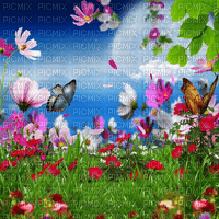 Y.A.M._Spring background - gratis png