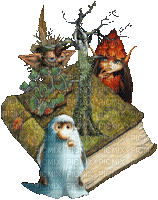 MMarcia gif gnomo elfa fantasy - GIF animate gratis