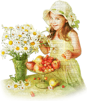 soave children girl summer spring flowers - Free PNG