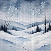 Winter Hills Landscape - фрее пнг