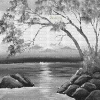 Y.A.M._Japan landscape background black-white - Gratis geanimeerde GIF