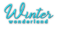 soave text winter wonderland  blue - besplatni png