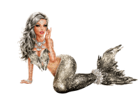 mermaid grey bp - gratis png