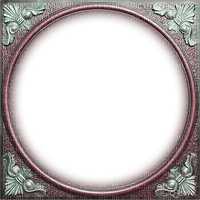 soave frame circle vintage steampunk pink green - gratis png