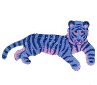 Sparkle tiger blue - GIF animado grátis