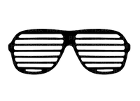 black shutter shades - PNG gratuit