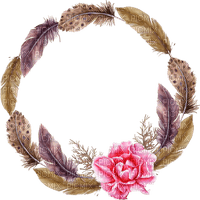 feather wreath Bb2 - gratis png