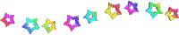 rainbow star banner - GIF animado grátis
