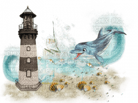 dolceluna deco dolphin summer - Free PNG