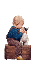 Petit garçon avec son chien - ilmainen png