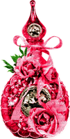 Bottle.Roses.Ribbon.Gems.Jewels.Pink.Silver - 無料png
