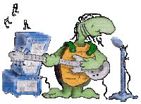 music turtle - GIF animado grátis
