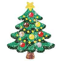 Christmas tree emoji glitter