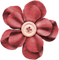 Flower Blume  Button Knopf red - PNG gratuit