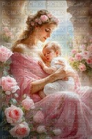 mam with baby - png gratis