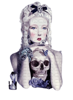 girl,femme,Gothic woman , skull - 無料png