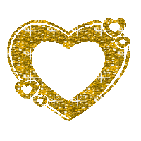 corazon oro - GIF animé gratuit