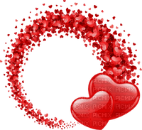 red hearts - ücretsiz png