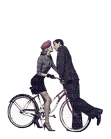 couple on bicycle bp - png gratuito
