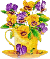 soave deco flowers spring vintage cup vase - δωρεάν png