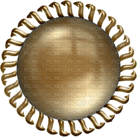 deco-round- gold ligth - Free PNG