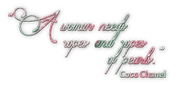 soave text pearl coco chanel pink green - Free PNG