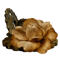 kikkapink deco scrap brown flower - ilmainen png
