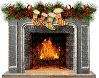Fireplace.Brown.Gray.Red.Green - zadarmo png