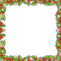 soave frame christmas winter  branch holly border - Free PNG