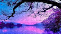 sunset vaporwave background - PNG gratuit