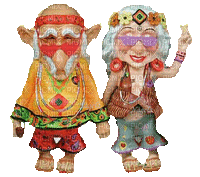 Abuelos hippies - Free animated GIF