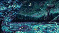 pixel art night - GIF animé gratuit