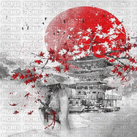 soave background oriental animated black white red - 無料のアニメーション GIF