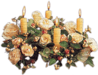 candles and flowers sunshine3 - zdarma png