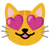 Heart eyes cat emoji - gratis png
