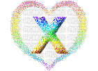 Kaz_Creations Alphabets Colours Heart Love Letter X - Free animated GIF