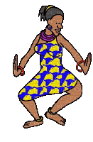 femme africaine danse - Δωρεάν κινούμενο GIF