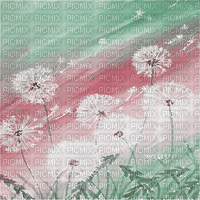 soave background animated painting field flowers - Nemokamas animacinis gif
