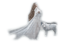 woman with wolf bp - kostenlos png