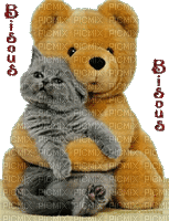 BISOUS NOUNOURS & CHAT ANIMER - Darmowy animowany GIF