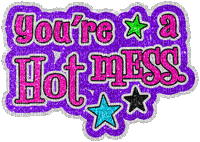 hot mess glitter - Darmowy animowany GIF