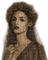 Y.A.M._Gothic woman sepia - zdarma png